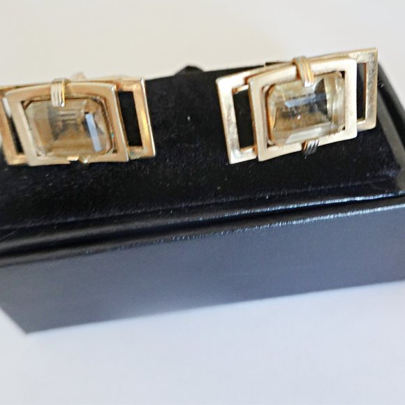 Golden Smokey Topaz Cufflinks - Picture 1 of 2